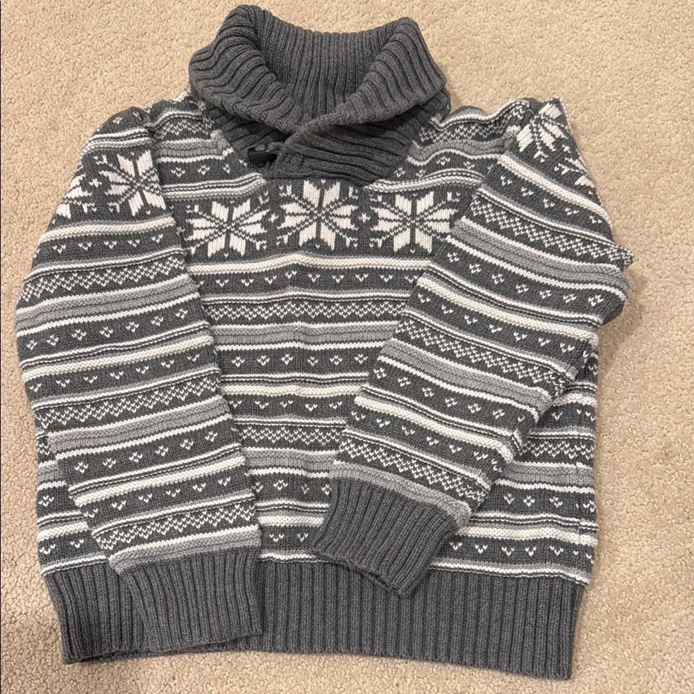 Boy’s Gray Patterned Sweater